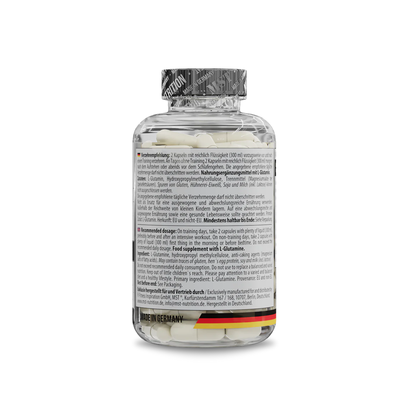 MST Glutamine 1100 mg 120 Kapseln - Image 3