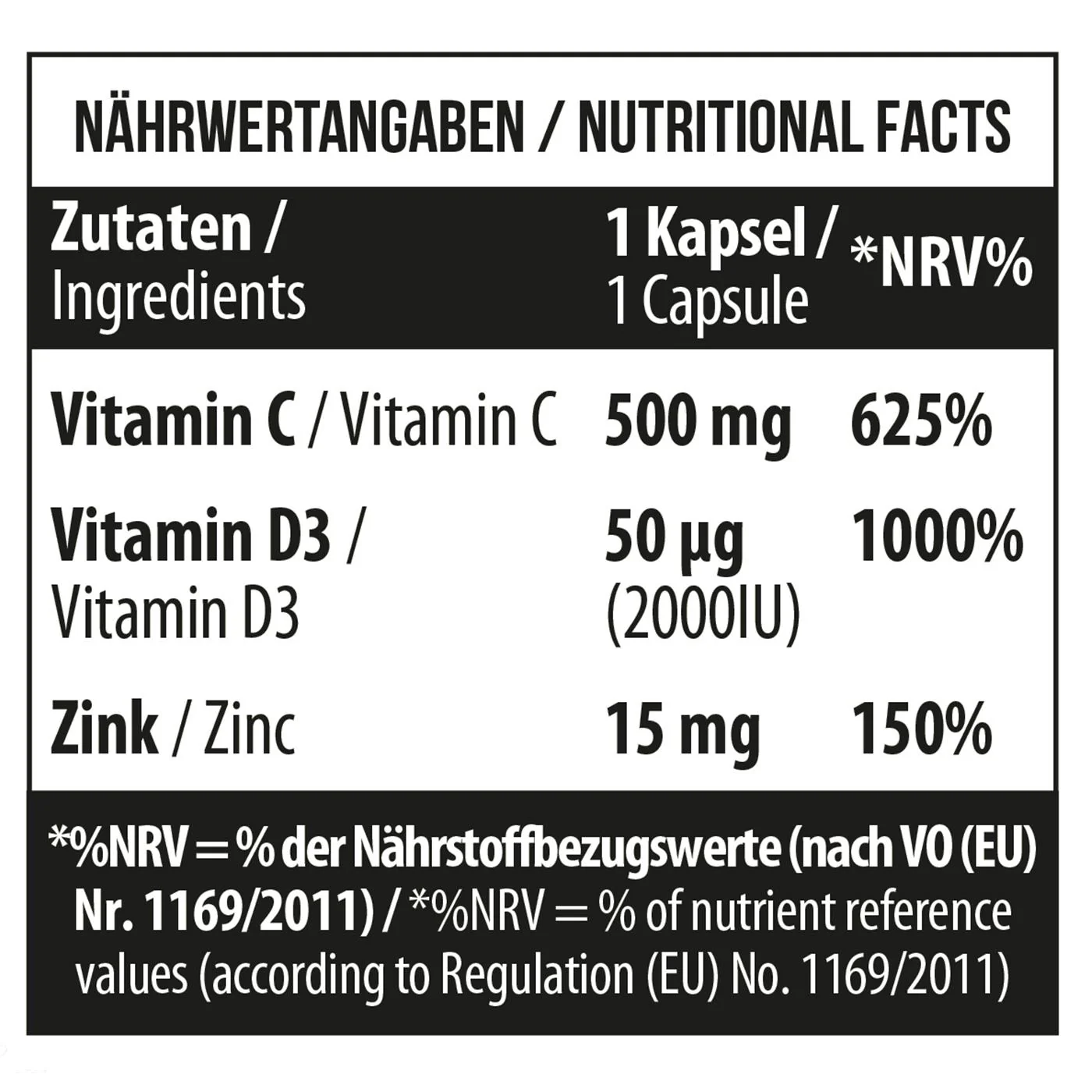 Vitamin C 500 + D3 + Zink 100 Vcaps - Image 4
